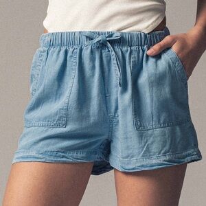 For The Republic Light Blue Cargo Shorts
